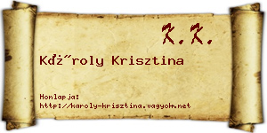 Károly Krisztina névjegykártya
